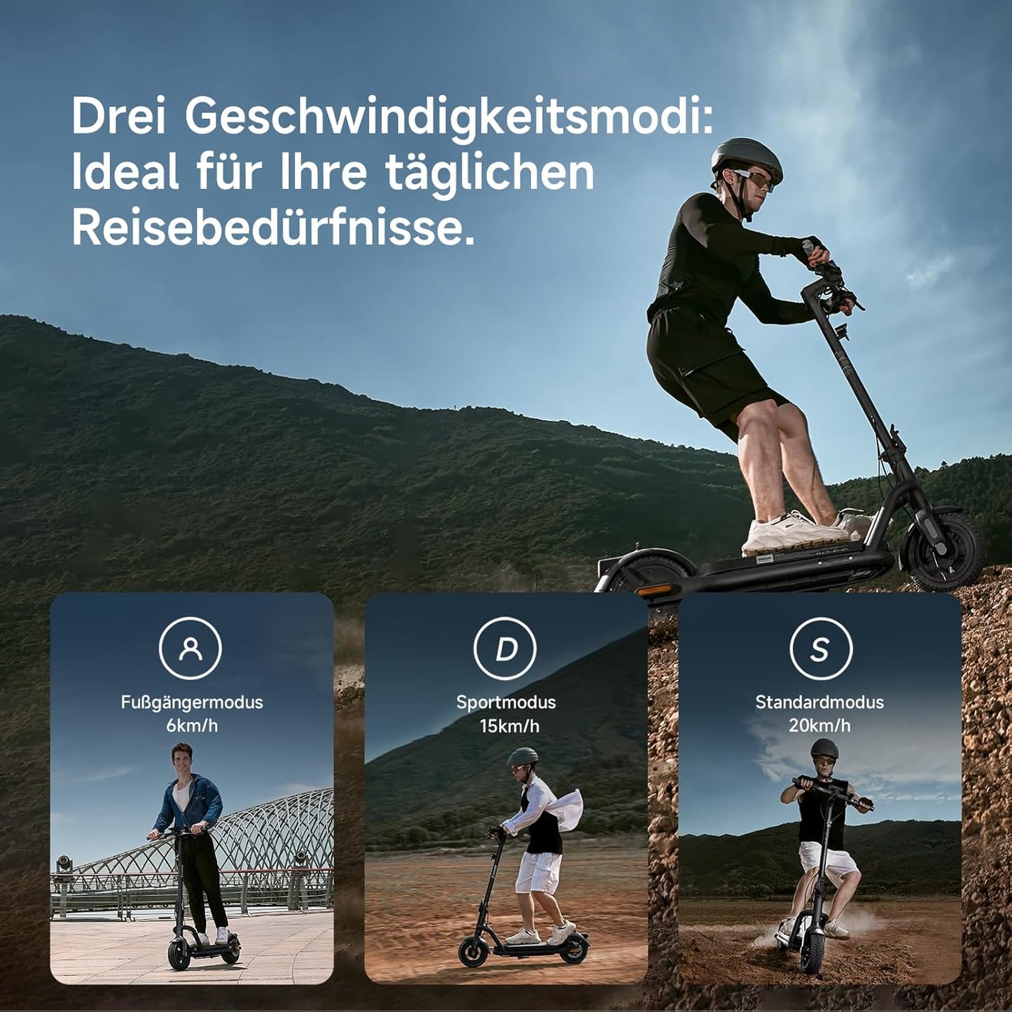 NAVEE N65i E-Scooter ABE Zertifiziert| Patentierte Damping Arm™ Federung 2-Fach faltbar | 65km Reichweite NAVEE DE