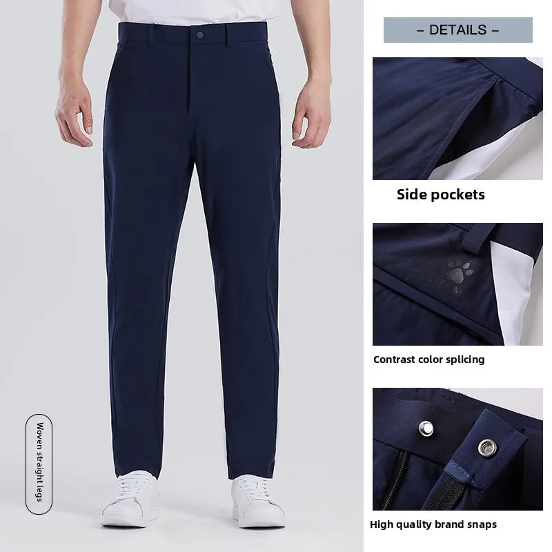 Kelme Men's Woven Straight Trousers Black Business Trousers Outdoor Running Breathable Trousers Camping Hiking AllFourSports