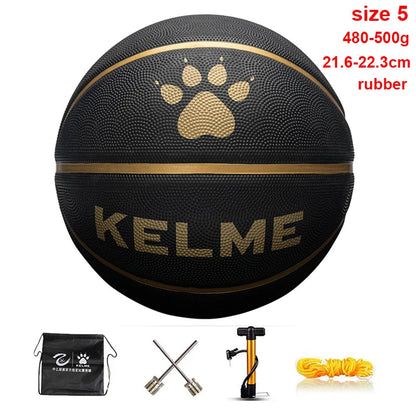 KELME Man Basketball PU Materia Team Sports Match Training Basketball Indoor and Outdoor Wear-resistant High Quality Ball size 7 AllFourSports