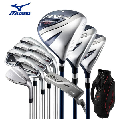 New Mizuno RV-9 Mens Golf Clubs Set Beginner Mid Handicap High Forgiving Long Range Clubs Full Package with Carry Golf Bag AllFourSports