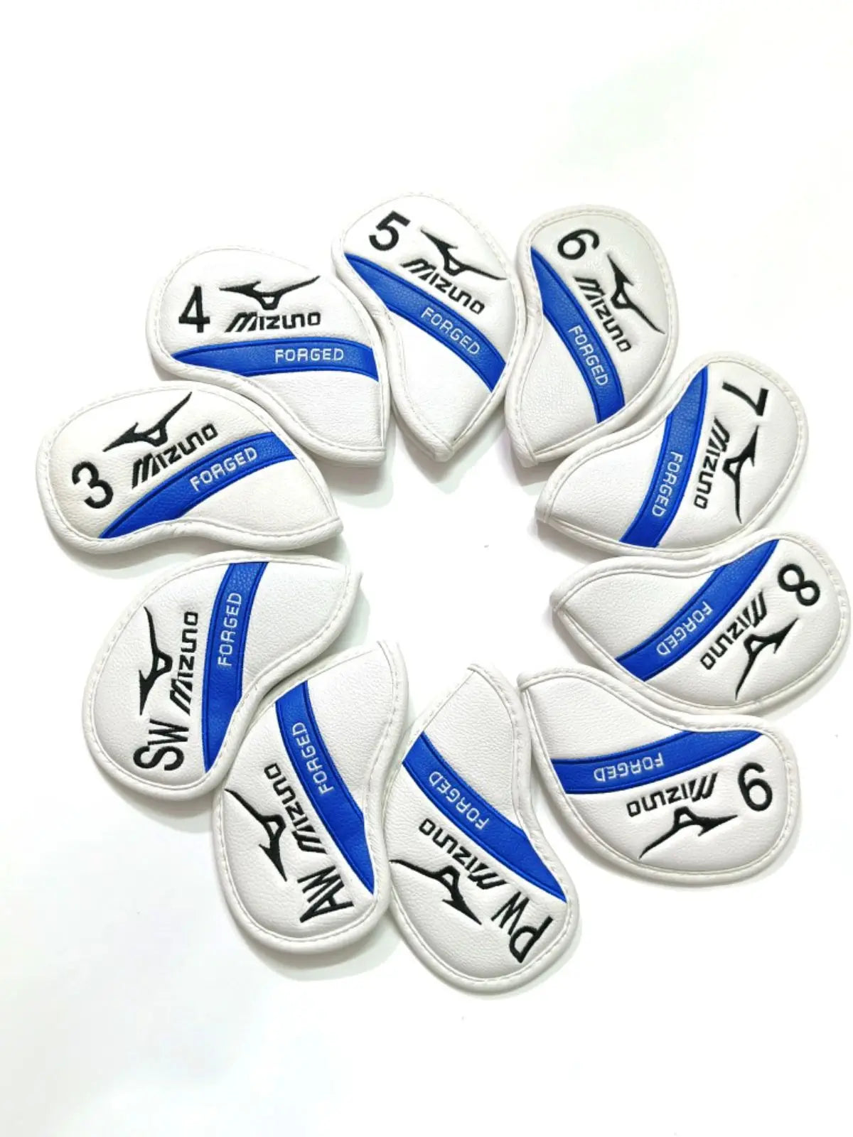 Mizuno Golf Club Covers Premium PU Leather Iron Wood Putter Headcovers Set Unisex Waterproof Protective Gear Accessories AllFourSports