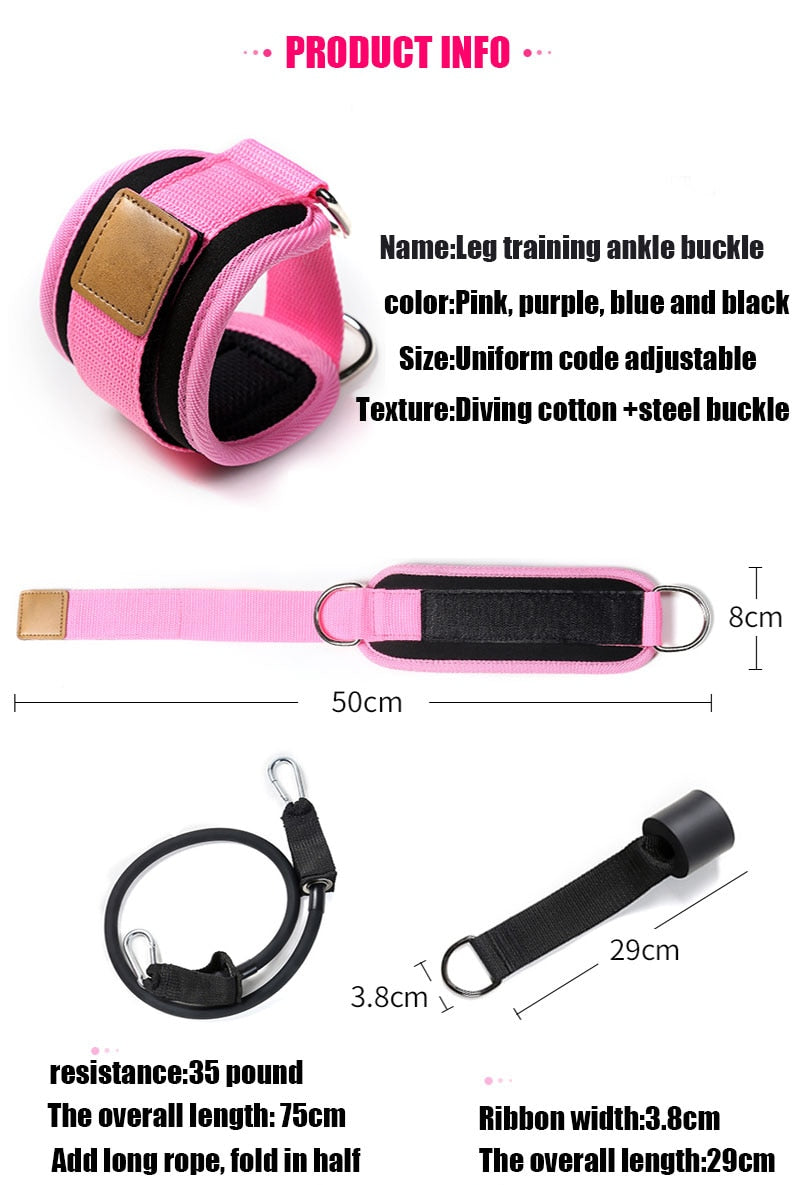 Resistance Bands with Ankle Straps Cuff with Cable for Attachment Booty Butt Thigh Leg Pulley Strap Lifting Fitness Exercise eprolo