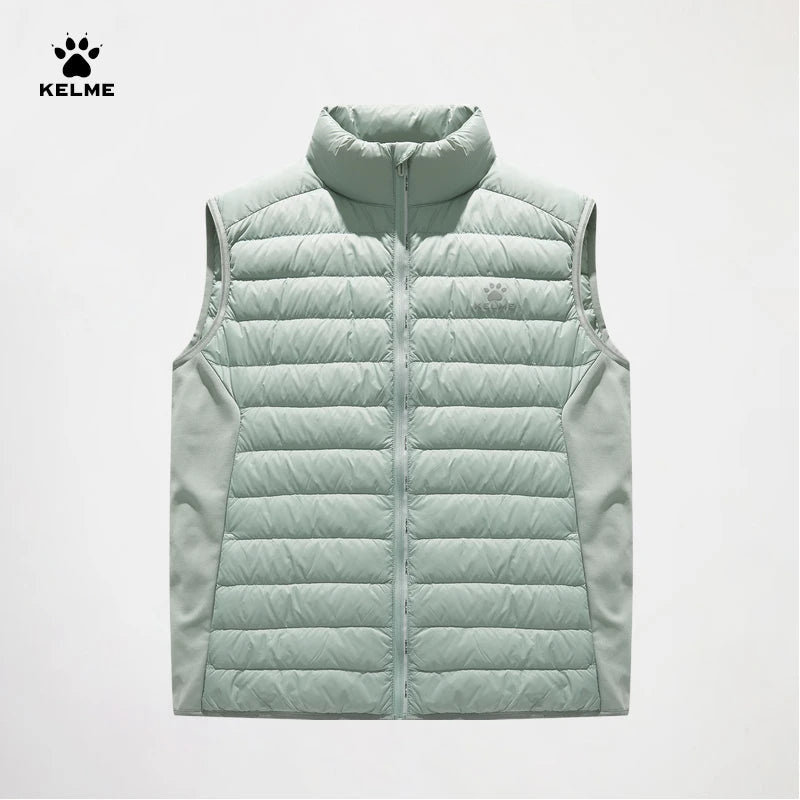 Kelme Down Running Vest Men's Winter Edition Stand Up Collar Lightweight Fitness Shoulder Sports Coat Windproof And Warm Vest AllFourSports