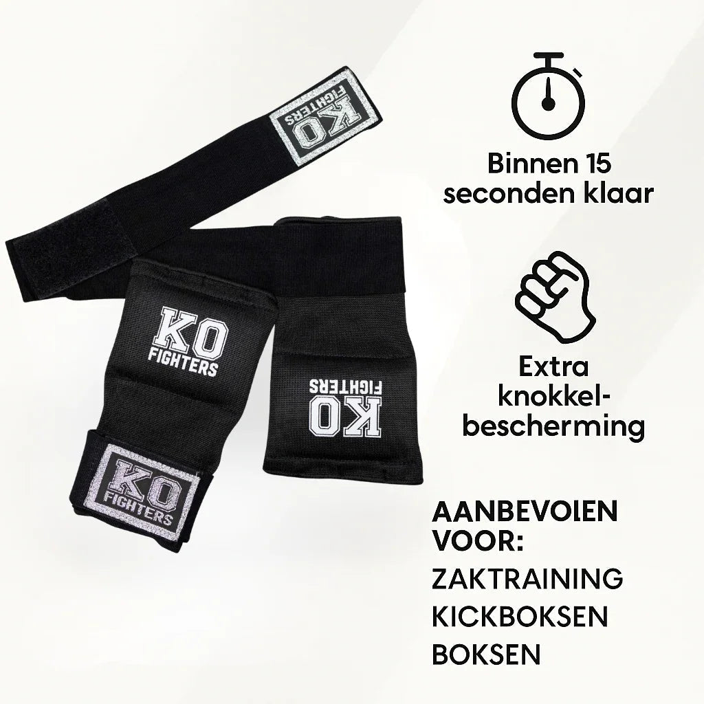 Binnen handschoenen Zwart KO Fighters