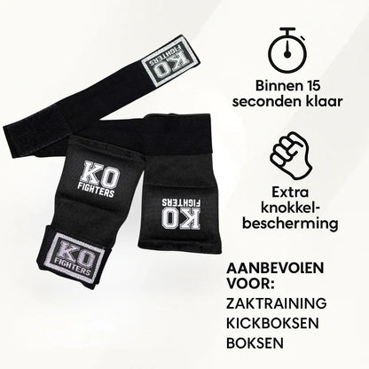 Binnen handschoenen Zwart KO Fighters