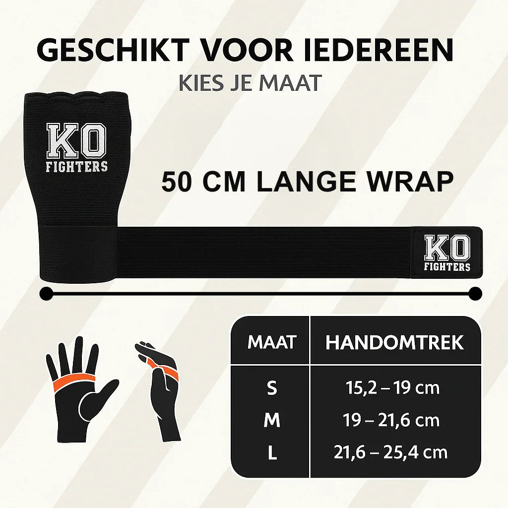 Binnen handschoenen Zwart KO Fighters
