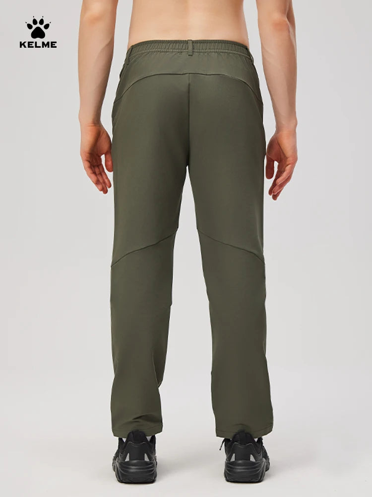 Kelme Men's Woven Trousers Daily Training Sports Pants Outdoor Hiking Pants Waterproof Quick-drying Sports Trousers AllFourSports