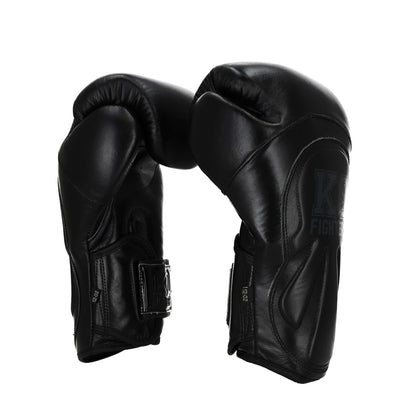 Punch Machine Bokshandschoenen Zwart 2.0 - Premium Leren Handschoenen met Extra Polsbescherming KO Fighters