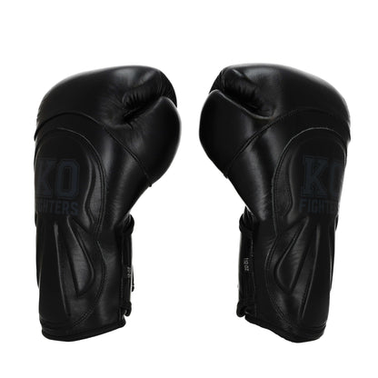 Punch Machine Bokshandschoenen Zwart 2.0 - Premium Leren Handschoenen met Extra Polsbescherming KO Fighters