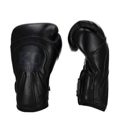 Punch Machine Bokshandschoenen Zwart 2.0 - Premium Leren Handschoenen met Extra Polsbescherming KO Fighters