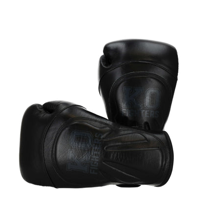 Punch Machine Bokshandschoenen Zwart 2.0 - Premium Leren Handschoenen met Extra Polsbescherming KO Fighters