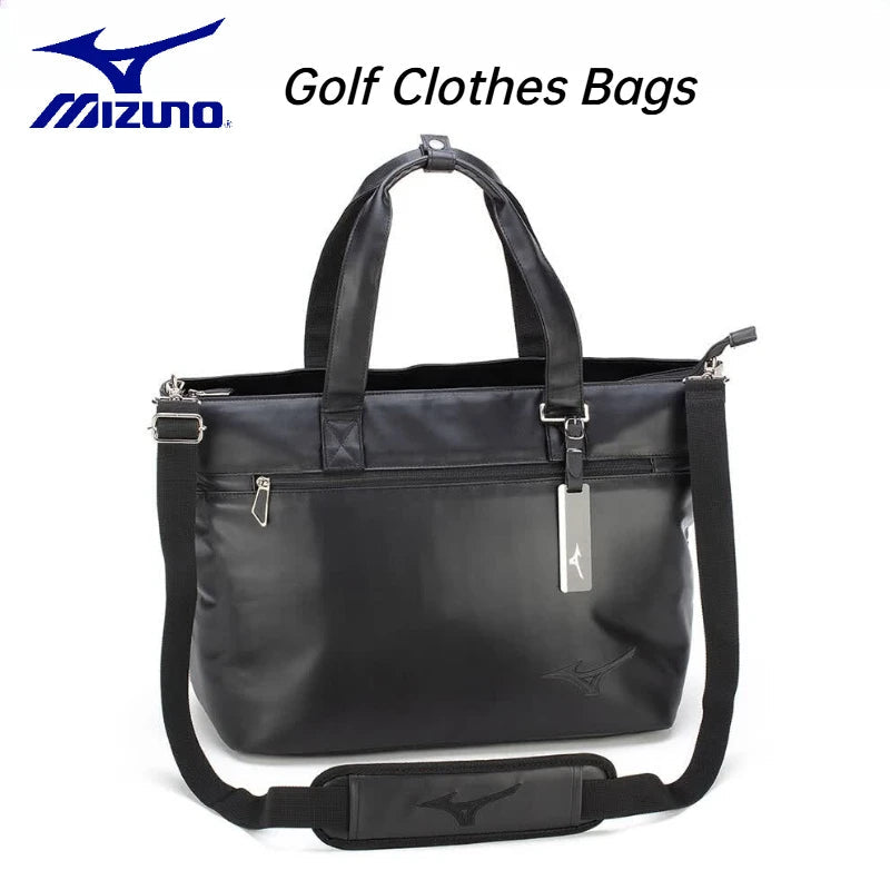 Mizuno Golf Clothes Bag Large Capacity Garment Storage Bag with Separate Shoe Compartment Portable Handbag for Daily Golf Sport AllFourSports