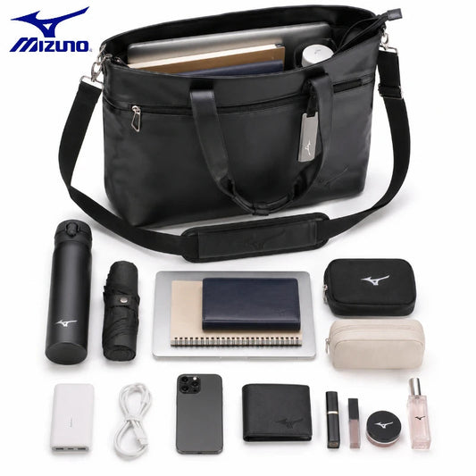 Mizuno Golf Clothes Bag Large Capacity Garment Storage Bag with Separate Shoe Compartment Portable Handbag for Daily Golf Sport AllFourSports