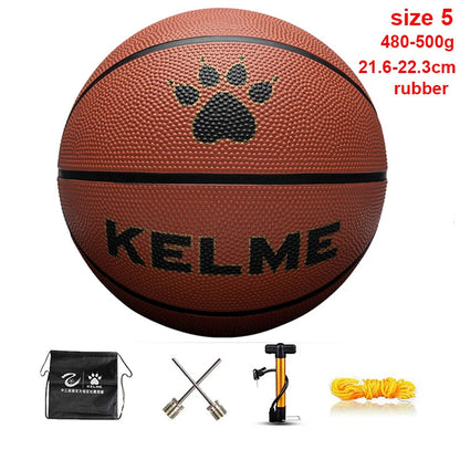 KELME Man Basketball PU Materia Team Sports Match Training Basketball Indoor and Outdoor Wear-resistant High Quality Ball size 7 AllFourSports
