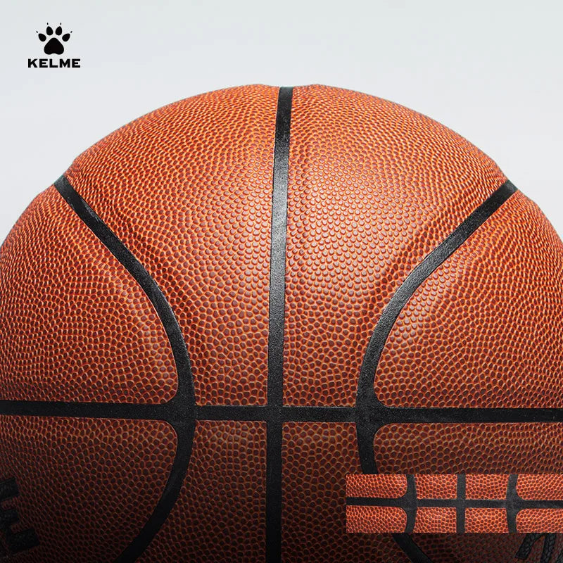 KELME Man Basketball PU Materia Team Sports Match Training Basketball Indoor and Outdoor Wear-resistant High Quality Ball size 7 AllFourSports