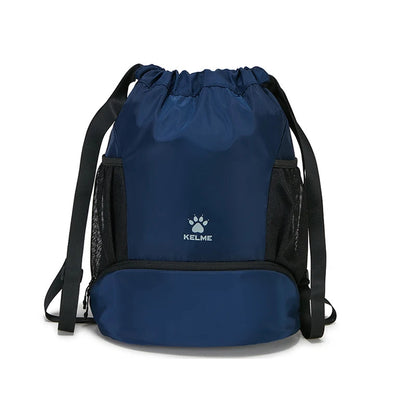 KELME Portable Drawstring Basketball Backpack Mesh Bag Football Soccer Volleyball Ball Storage Bags Outdoor Sports Traveling AllFourSports