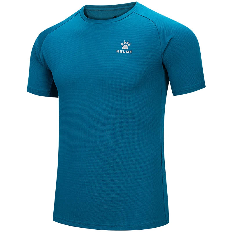 Kelme Men's Sports T-shirt Ice Silk Quick-drying Short-sleeved Fitness Outdoor Running Training Breathable Top AllFourSports