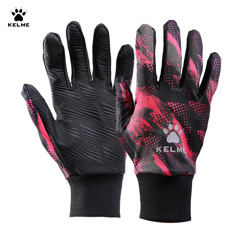 Kelme Camping Climbing Gloves Warm Winter Plus Velvet Cycling Gloves Football Training Touch Screen Cold Protection Gloves AllFourSports