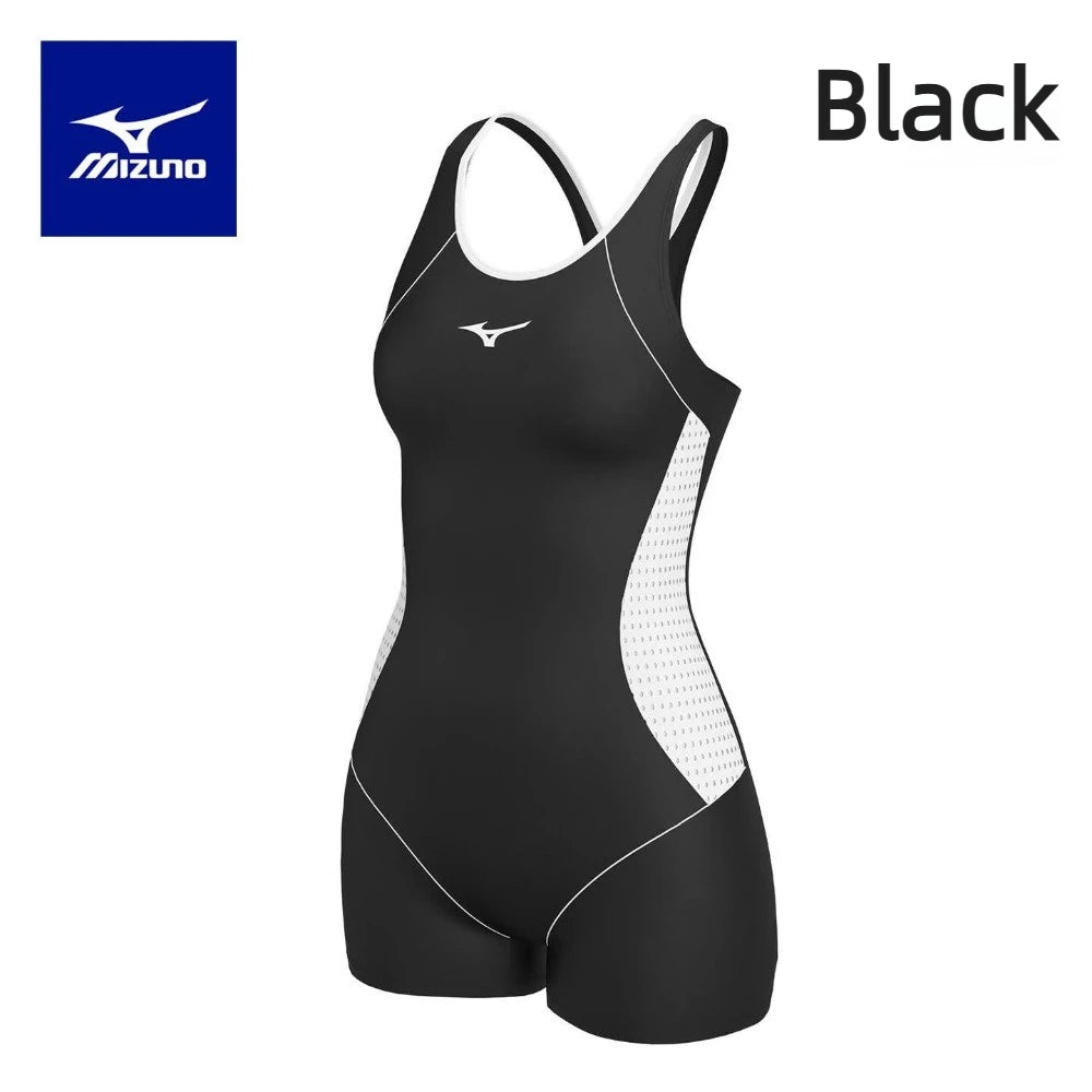 Mizuno One Piece Swimsuit Women Professional Boyleg Swimwear Athletic Slimming Bathing Suit For Pool Hot Spring Water Sports AllFourSports