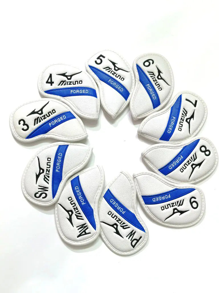 Mizuno Golf Club Covers Premium PU Leather Iron Wood Putter Headcovers Set Unisex Waterproof Protective Gear Accessories AllFourSports