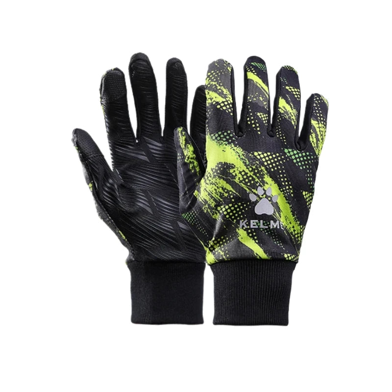 Kelme Camping Climbing Gloves Warm Winter Plus Velvet Cycling Gloves Football Training Touch Screen Cold Protection Gloves AllFourSports
