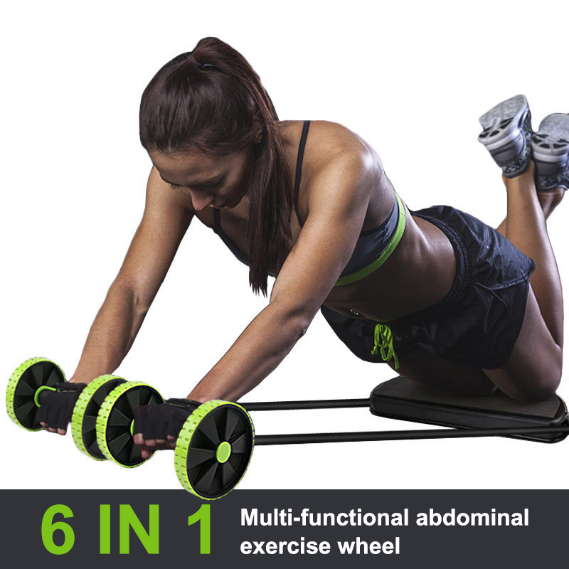 Cross-border Multi-functional Abdominal Trainer Ab Wheel Twist Plate Ab Roller Premium Rotating with Pull Rope Ab Roller eprolo