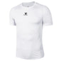 Kelme Men's Fitness T-shirt High Elastic Breathable Tights Round Neck Training Short Sleeves Outdoor Hiking Camping Tops AllFourSports
