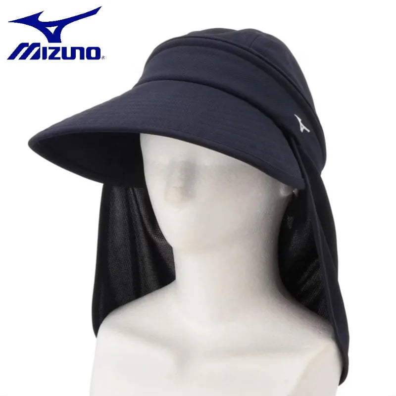 Mizuno Womens Golf Hat Large Brim Breathable Sun Hat Anti UV Sports Cap Professional Golf Hat for Training Outdoor Activity AllFourSports