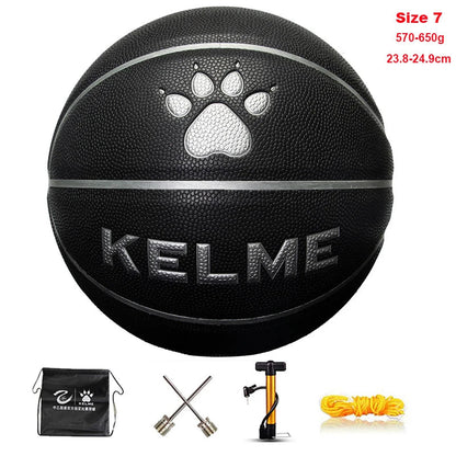KELME Man Basketball PU Materia Team Sports Match Training Basketball Indoor and Outdoor Wear-resistant High Quality Ball size 7 AllFourSports