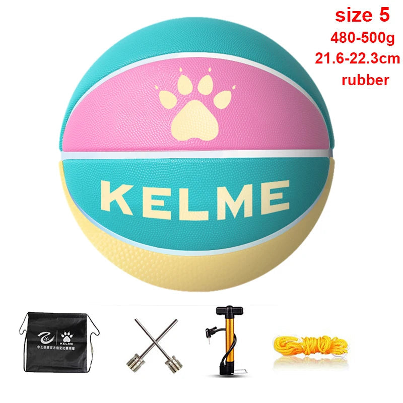 KELME Man Basketball PU Materia Team Sports Match Training Basketball Indoor and Outdoor Wear-resistant High Quality Ball size 7 AllFourSports