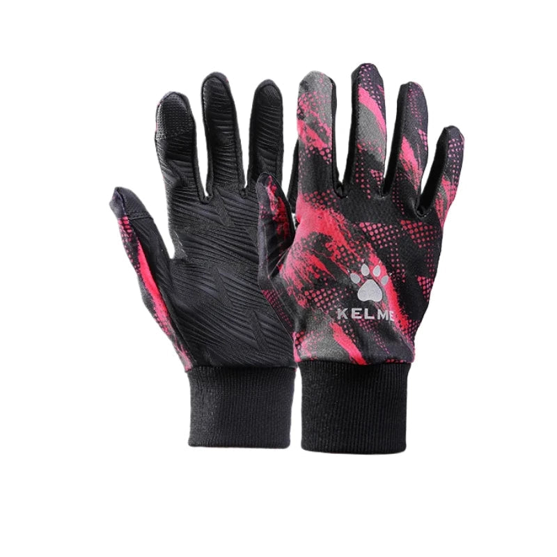 Kelme Camping Climbing Gloves Warm Winter Plus Velvet Cycling Gloves Football Training Touch Screen Cold Protection Gloves AllFourSports