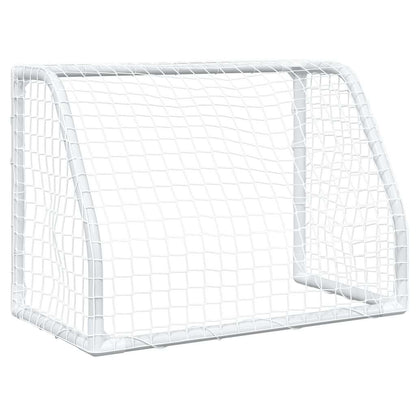 Kindervoetbaldoelen 2 St Met Bal 64X35X48 Cm Metaal Wit Sonoma Eiken
