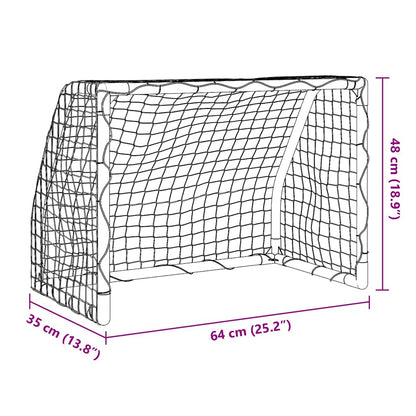 Kindervoetbaldoelen 2 St Met Bal 64X35X48 Cm Metaal Wit Sonoma Eiken