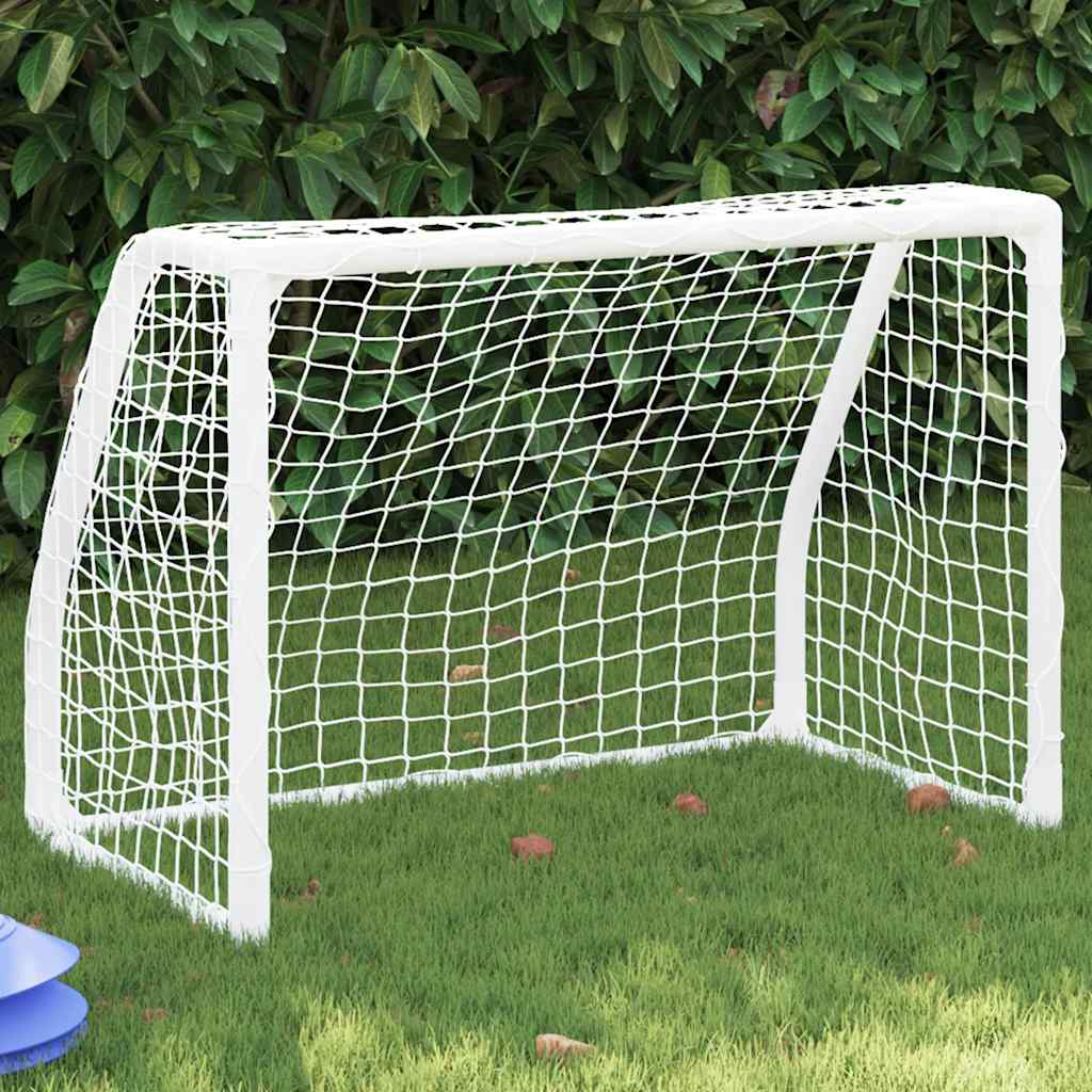 Kindervoetbaldoelen 2 St Met Bal 64X35X48 Cm Metaal Wit Sonoma Eiken