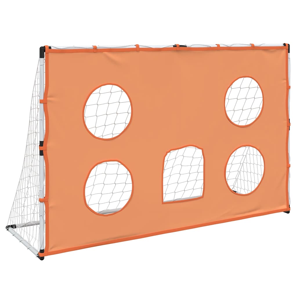 Kindervoetbaldoel Met Doelmat En Bal 182X62X118 Cm Bruin