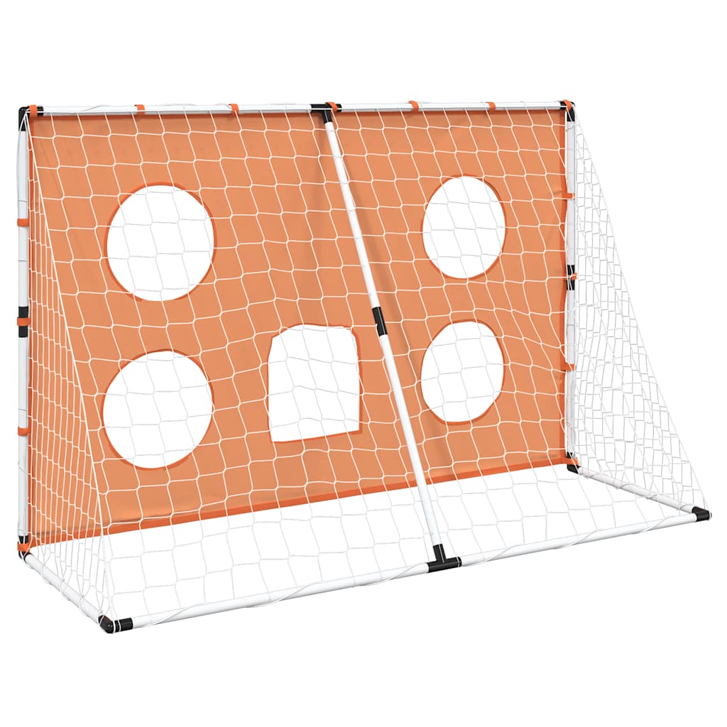 Kindervoetbaldoel Met Doelmat En Bal 182X62X118 Cm Bruin