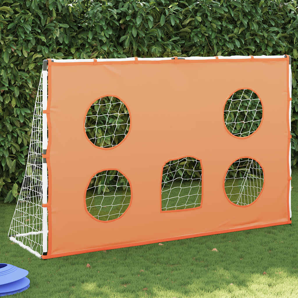 Kindervoetbaldoel Met Doelmat En Bal 182X62X118 Cm Bruin