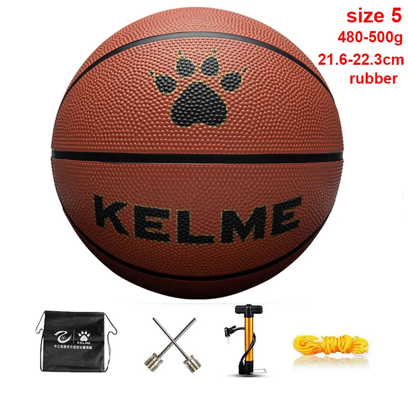 KELME Man Basketball PU Materia Team Sports Match Training Basketball Indoor and Outdoor Wear-resistant High Quality Ball size 7 AllFourSports