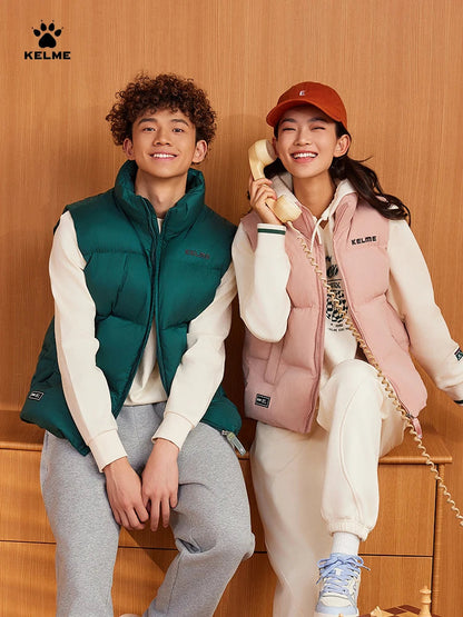 Kelme Vest Cotton Clothing Men's Autumn And Winter Sports Training Clothes Women's Outerwear Running Warm Sports Vest AllFourSports