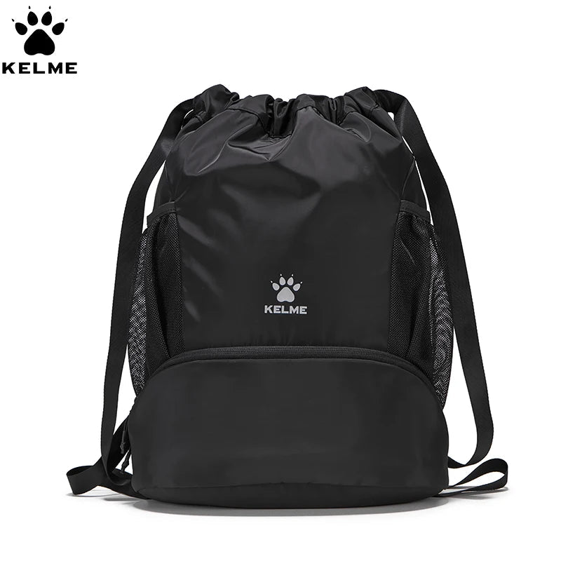 KELME Portable Drawstring Basketball Backpack Mesh Bag Football Soccer Volleyball Ball Storage Bags Outdoor Sports Traveling AllFourSports