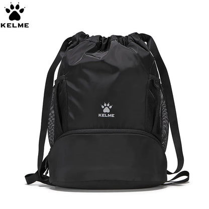 KELME Portable Drawstring Basketball Backpack Mesh Bag Football Soccer Volleyball Ball Storage Bags Outdoor Sports Traveling AllFourSports
