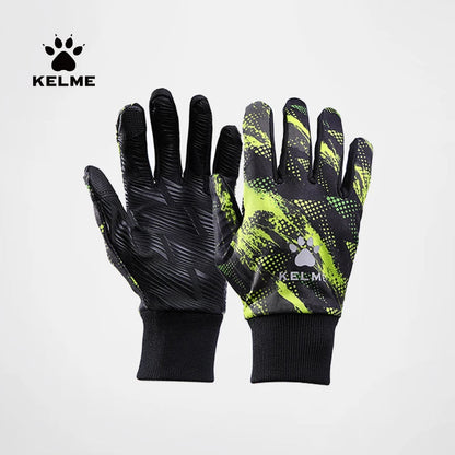 Kelme Camping Climbing Gloves Warm Winter Plus Velvet Cycling Gloves Football Training Touch Screen Cold Protection Gloves AllFourSports