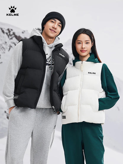 Kelme Vest Cotton Clothing Men's Autumn And Winter Sports Training Clothes Women's Outerwear Running Warm Sports Vest AllFourSports