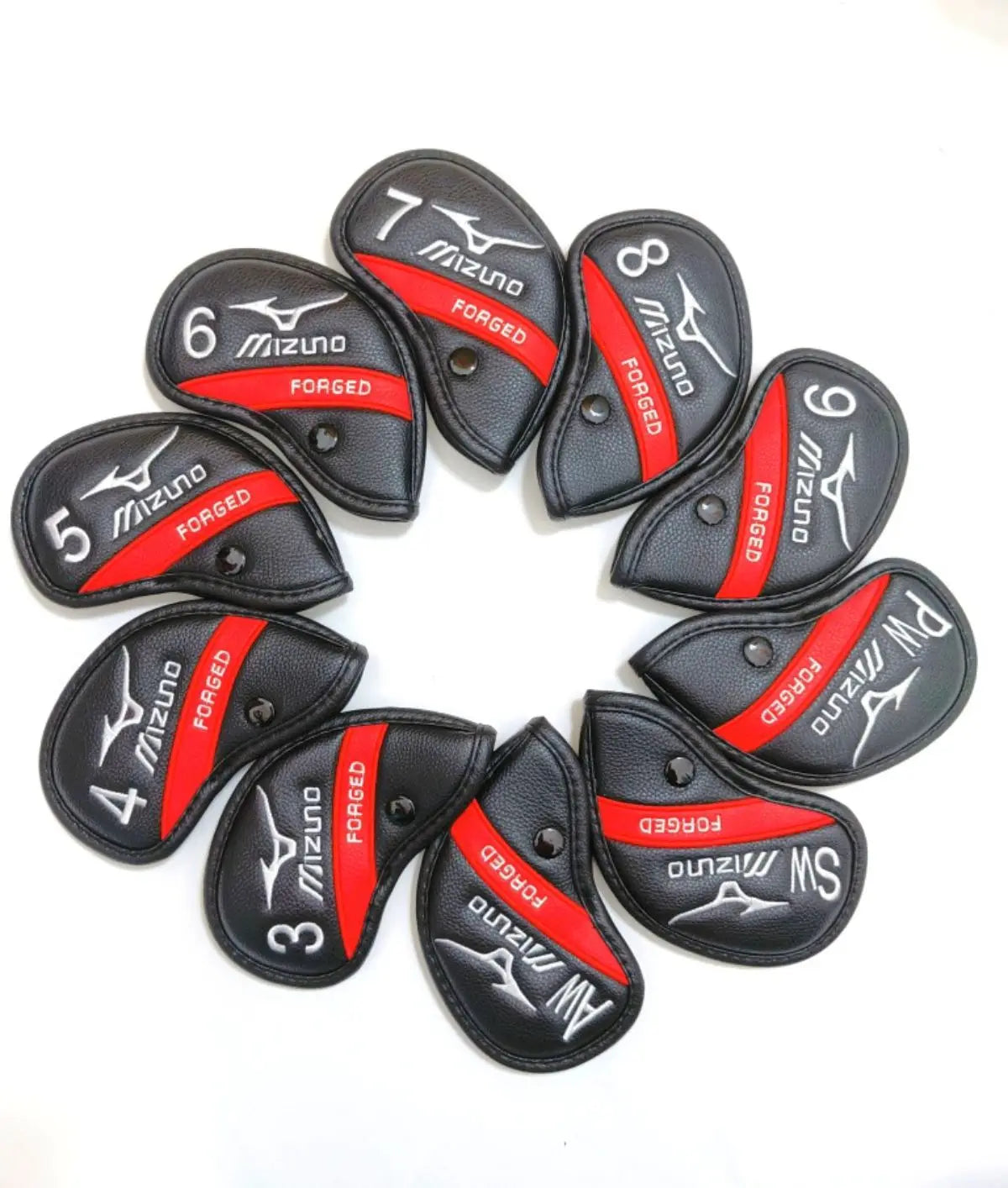 Mizuno Golf Club Covers Premium PU Leather Iron Wood Putter Headcovers Set Unisex Waterproof Protective Gear Accessories AllFourSports