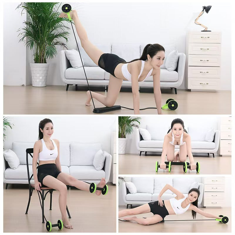 Cross-border Multi-functional Abdominal Trainer Ab Wheel Twist Plate Ab Roller Premium Rotating with Pull Rope Ab Roller eprolo