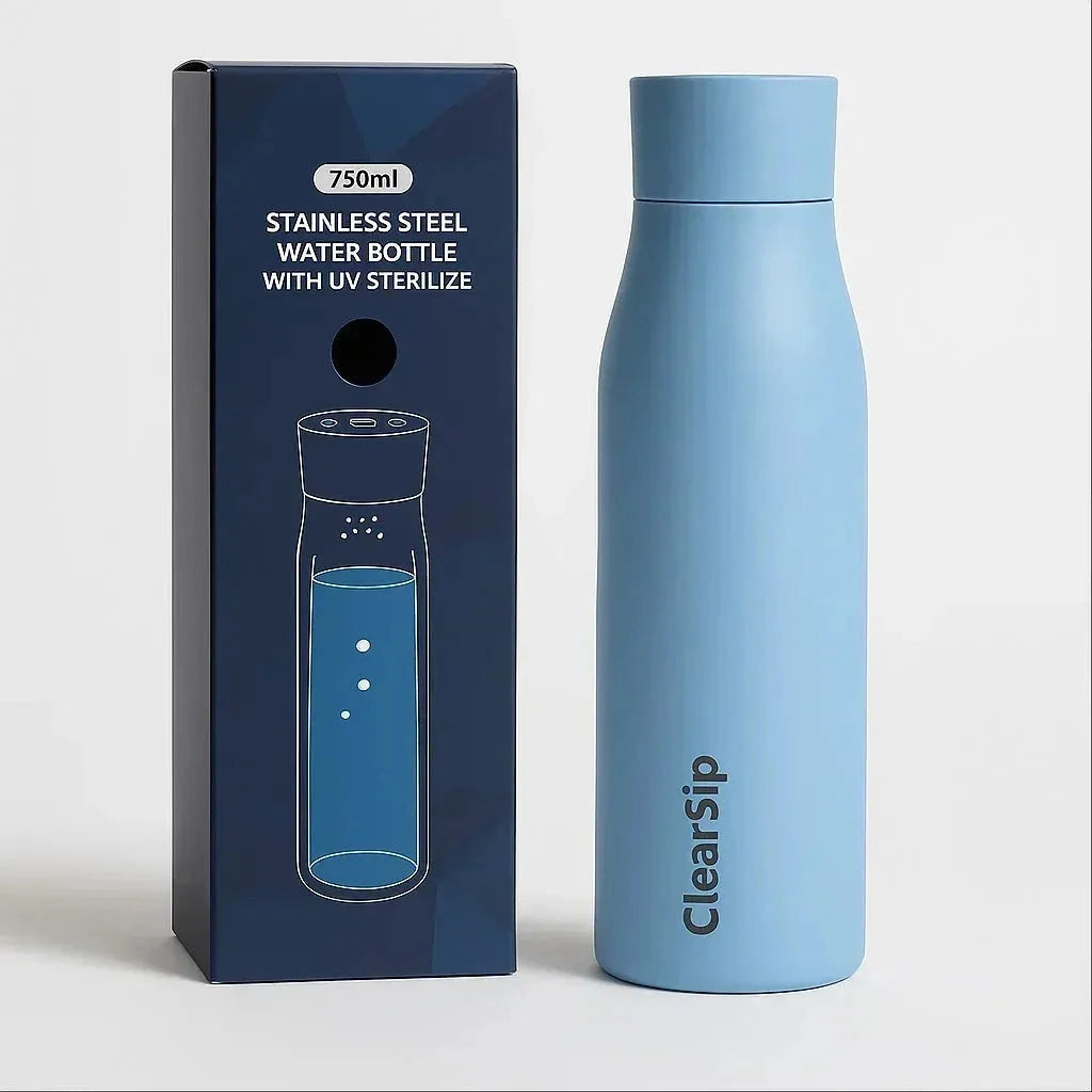 ClearSip | Slimme Waterfles – UV‑C zelfreinigend & drinkherinnering ClearSip