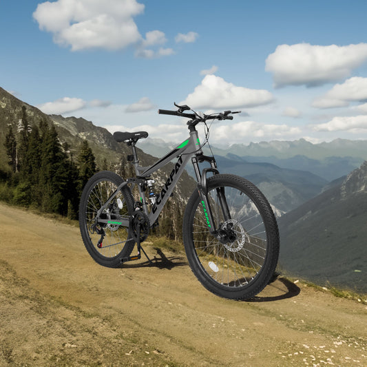 Ecarpat Mountainbike 26 inch - Carbon Staal met Voor- en Achtervering eprolo