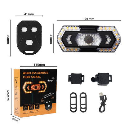 Slimme Fiets Achterlicht met Richtingaanwijzers - Draadloze LED Achterlamp met Afstandsbediening eprolo