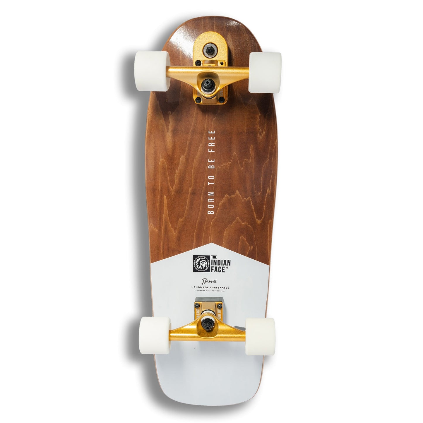 Barrel White Brown Skateboard - Vintage Style Cruiser met Retro Design INDICOM BRANDS SL