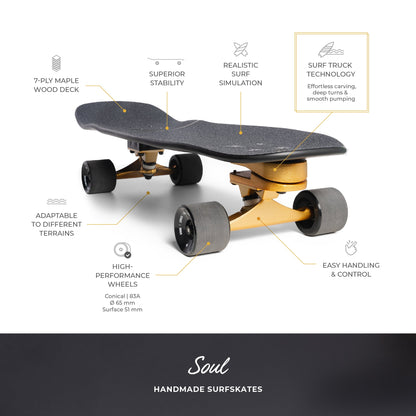 Soul Black Skateboard - Premium Skateboard voor Gevorderde Skaters INDICOM BRANDS SL